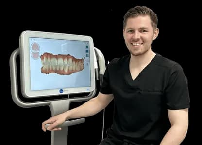 Dr Matt at the iTero scanner